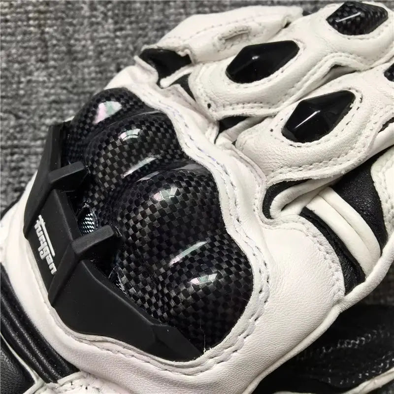 Gloves Long Protective Motorcycle Gloves Carbon Fiber Gloves Retro Leather Gloves Motorbike Cycling Gloves CE Certified