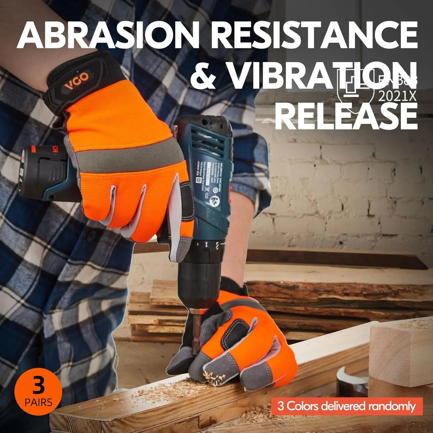 Safety Work Gloves,Builder Gloves,Gardening Gloves,Light Duty Mechanic Gloves(Sl7584)