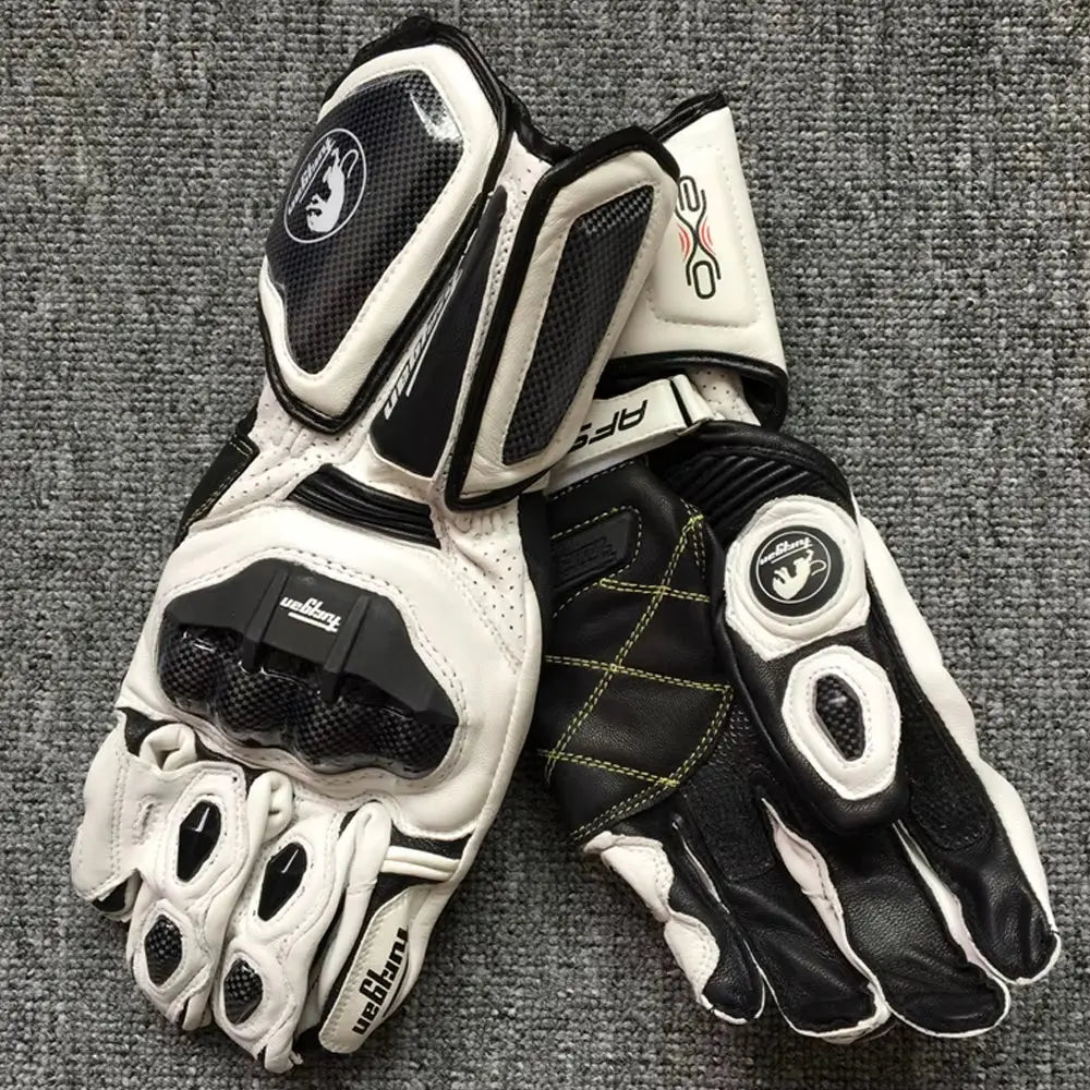 Gloves Long Protective Motorcycle Gloves Carbon Fiber Gloves Retro Leather Gloves Motorbike Cycling Gloves CE Certified