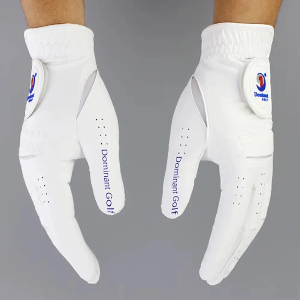 1Pair Men'S Golf Gloves Microfiber Cloth Soft Fit Sport Grip Durable Gloves Anti-Skid Sports Gloves Fit Left and Right Hand