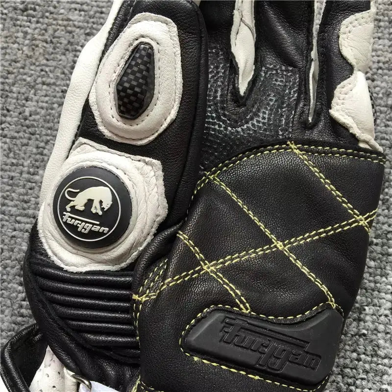 Gloves Long Protective Motorcycle Gloves Carbon Fiber Gloves Retro Leather Gloves Motorbike Cycling Gloves CE Certified