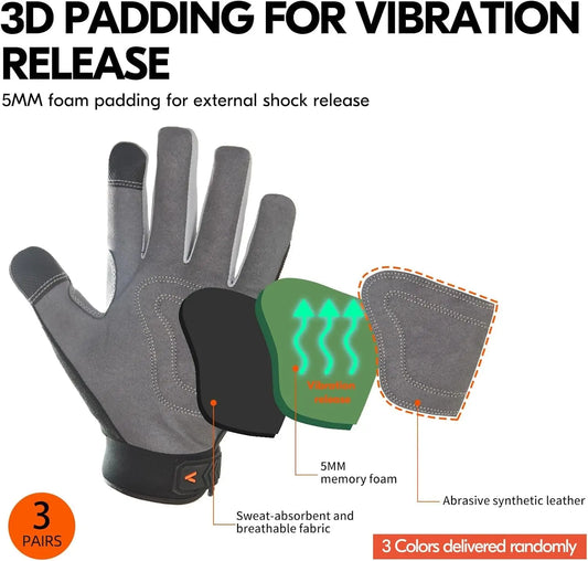 Safety Work Gloves,Builder Gloves,Gardening Gloves,Light Duty Mechanic Gloves(Sl7584)