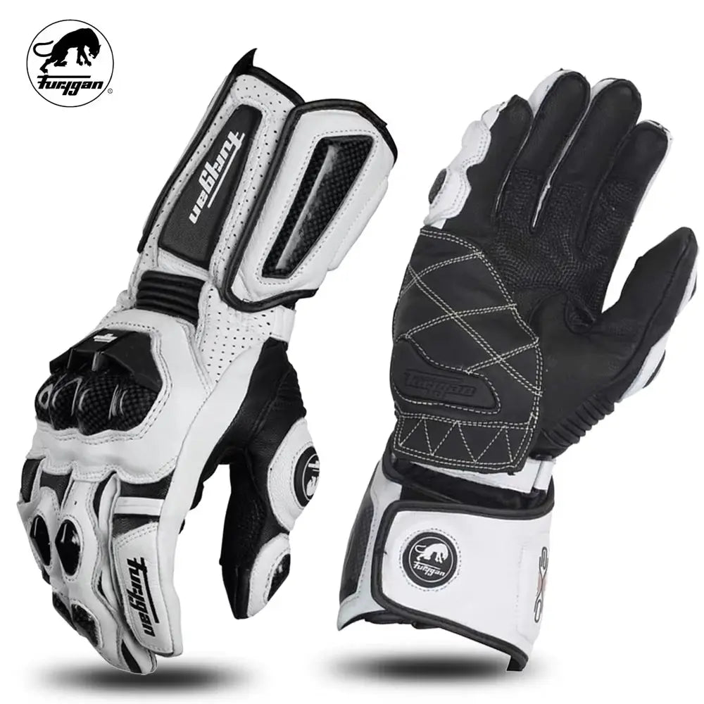 Gloves Long Protective Motorcycle Gloves Carbon Fiber Gloves Retro Leather Gloves Motorbike Cycling Gloves CE Certified