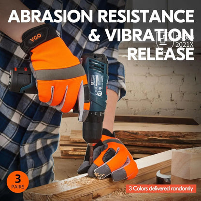 Safety Work Gloves,Builder Gloves,Gardening Gloves,Light Duty Mechanic Gloves(Sl7584)